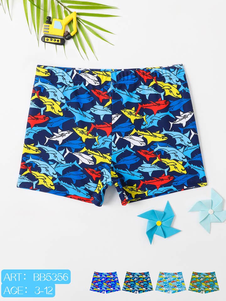 Zwembroek jongens met haaienprint / BB5356 voor wholesale door Belle Com'Elle