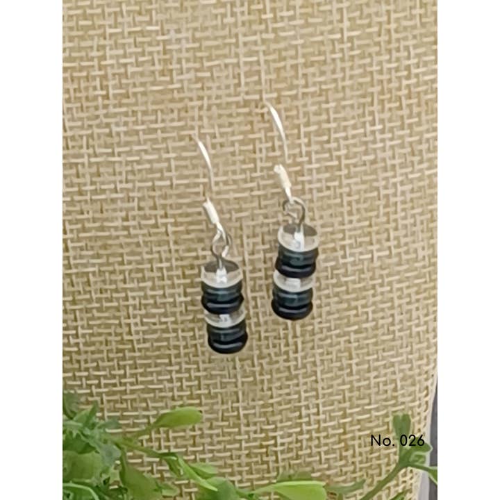 Boucles d'oreilles perles de verre, lentille brillante, Mina pour la vente par perleperle