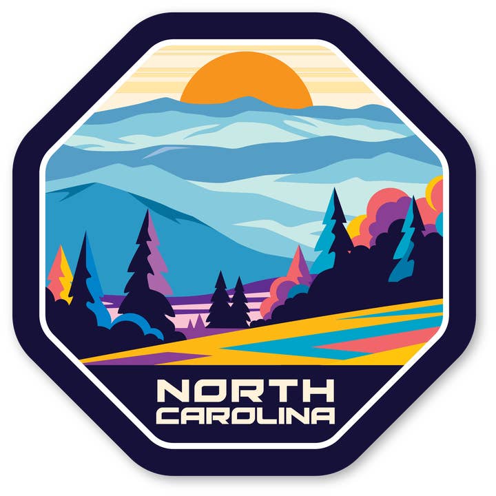 Vinyl Sticker - North Carolina State Badge for wholesale by Morris Magnets