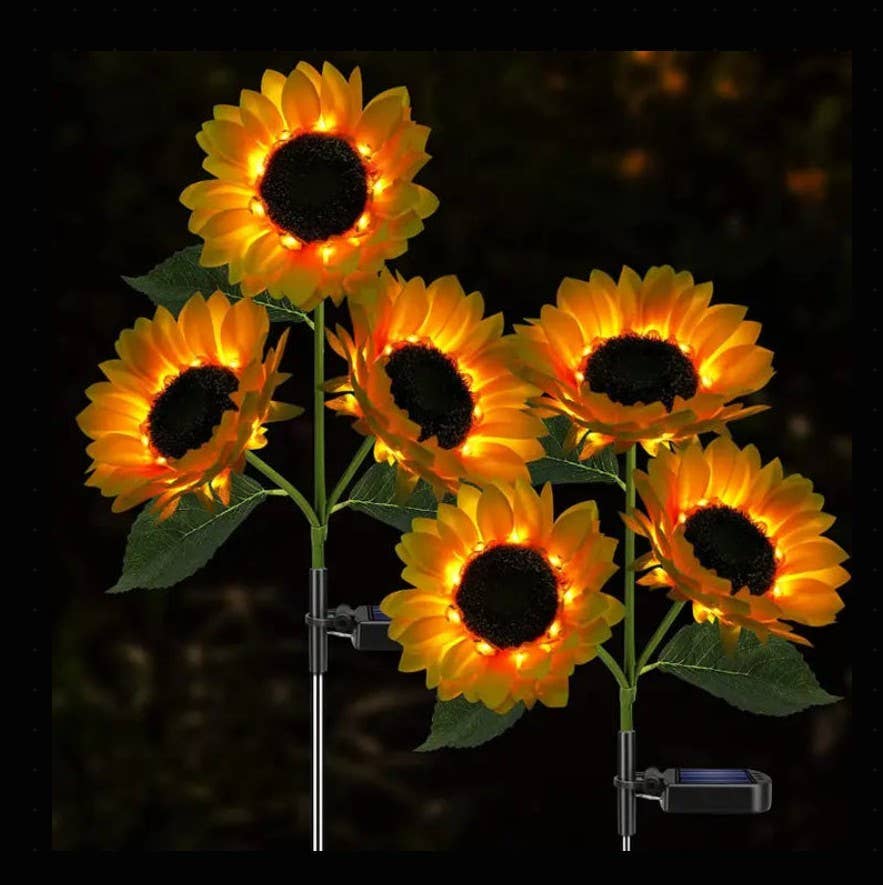 Kiyo Home – wholesale Garden/lawn stake – Solar Sunflowers 3-Piece Set8
