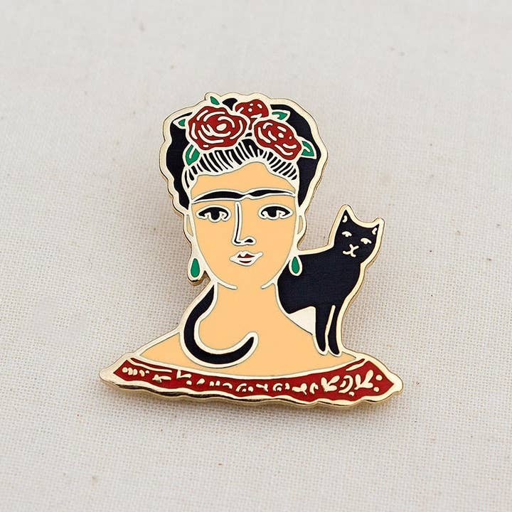 Wildship Studio - Wholesale Lapel Pin/Button - Frida Kahlo Enamel Pin