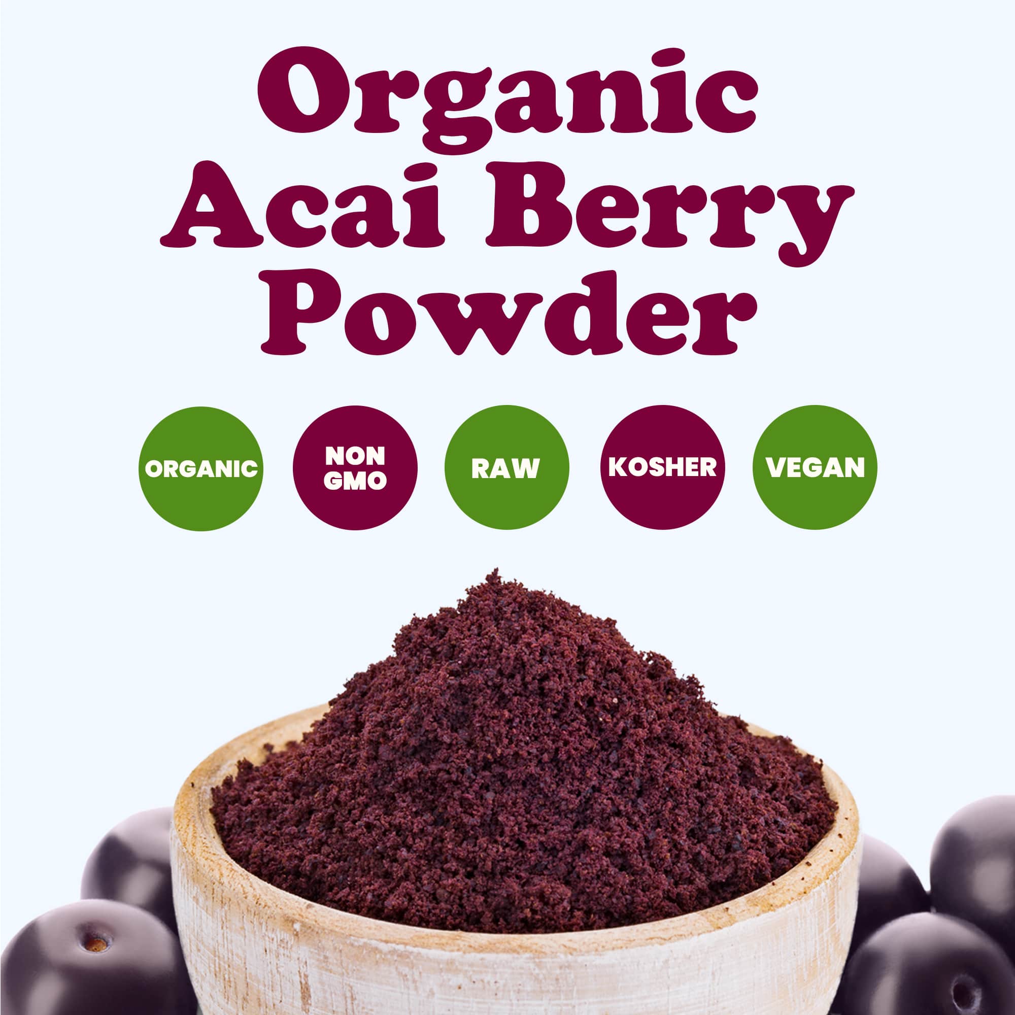Food To Live - Wholesale Protein/Superfood Powder - Organic Acai Berry Powder –Non-GMO,Kosher, Raw,Freeze-Dried3