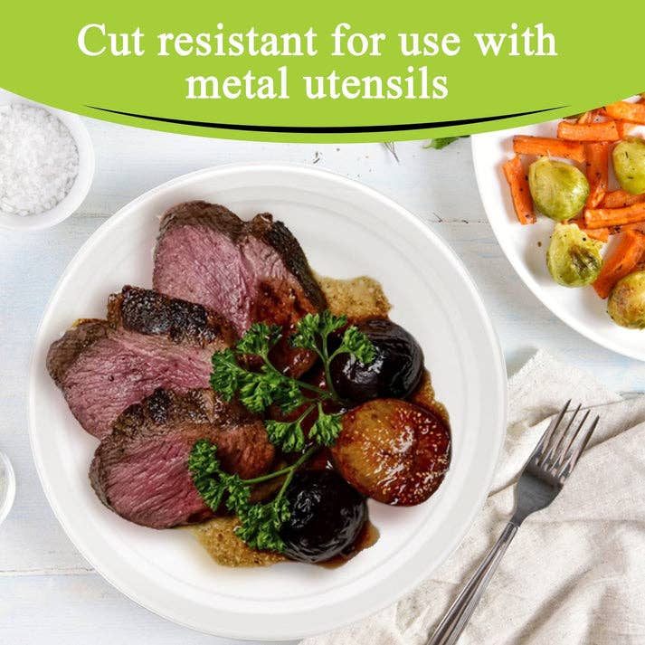 Three Leaf Products - Vente Assiette jetable - Assiette ronde en bagasse à trois feuilles de 10", 500 unités.2