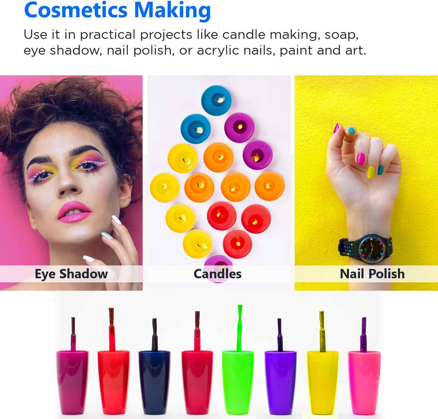 Rolio Pigments - Vente Matériels de bricolage - Poudre fluorescente Rolio - Set de 12 couleurs2