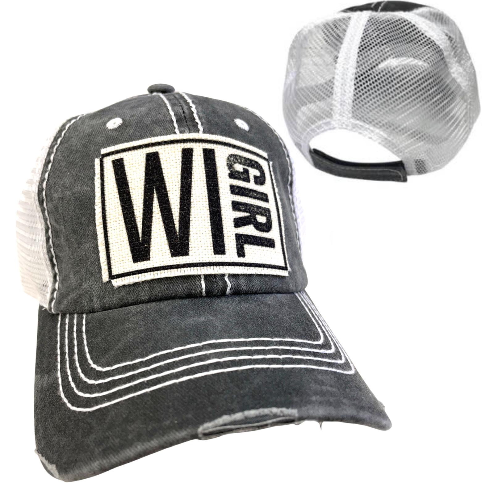 dkhandmade - Wholesale Trucker Hat - Women's - WISCONSIN GIRL HATS11