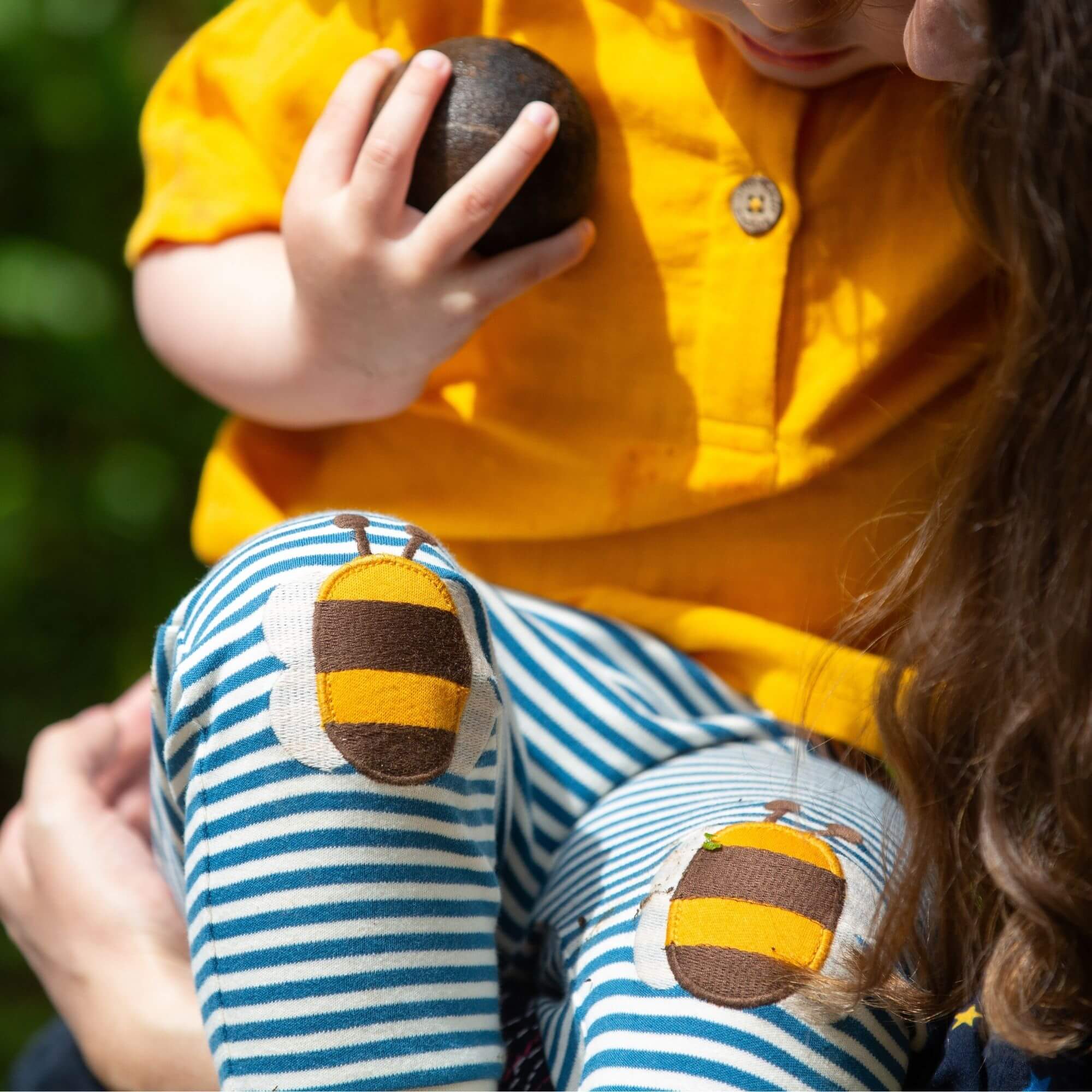 Bees Knees Patch Striped Joggers for wholesale on Faire5