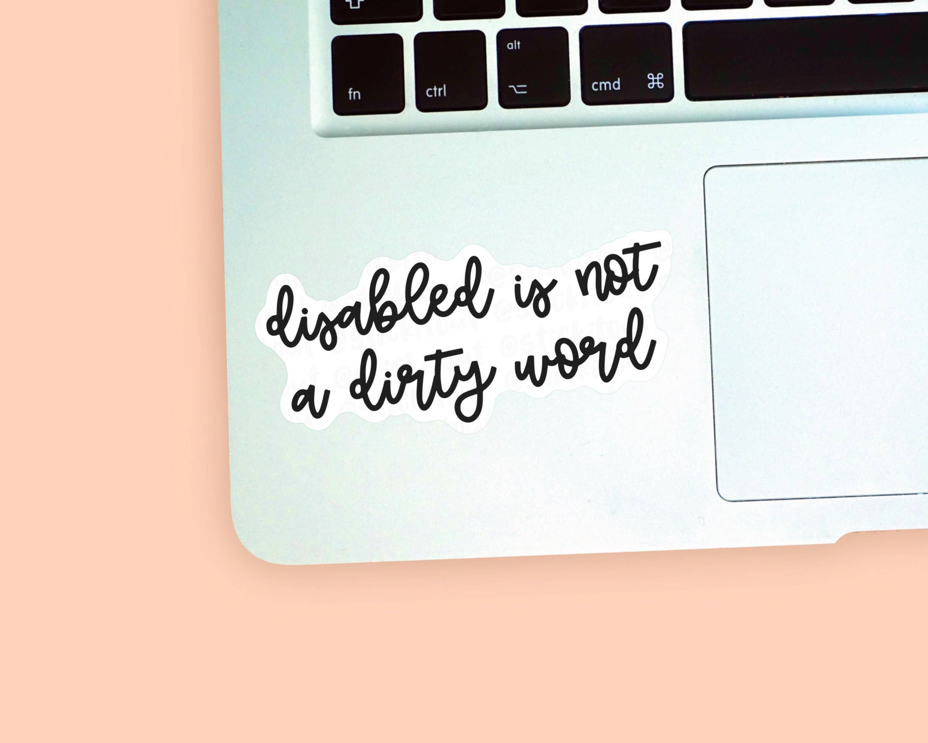 Stick It Out – wholesale Sticker – Disabled Is Not A Dirty Word’ Vinyl Sticker1