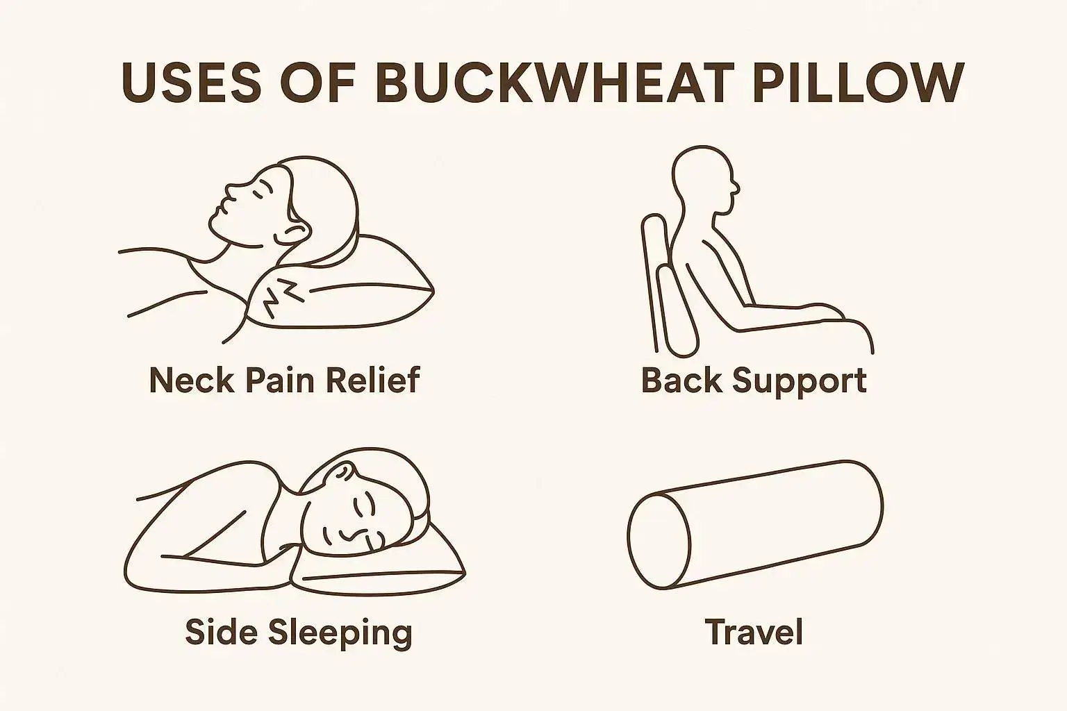 Orimono Elegance - Wholesale Bedding Pillow - Buckwheat Pillow 14x6 –100% Cotton Pillow Cover, Comfortable3