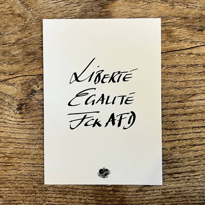 10 cartes postales Liberté, Egalité, FCK AFD pour la vente par Ankerherz Verlag