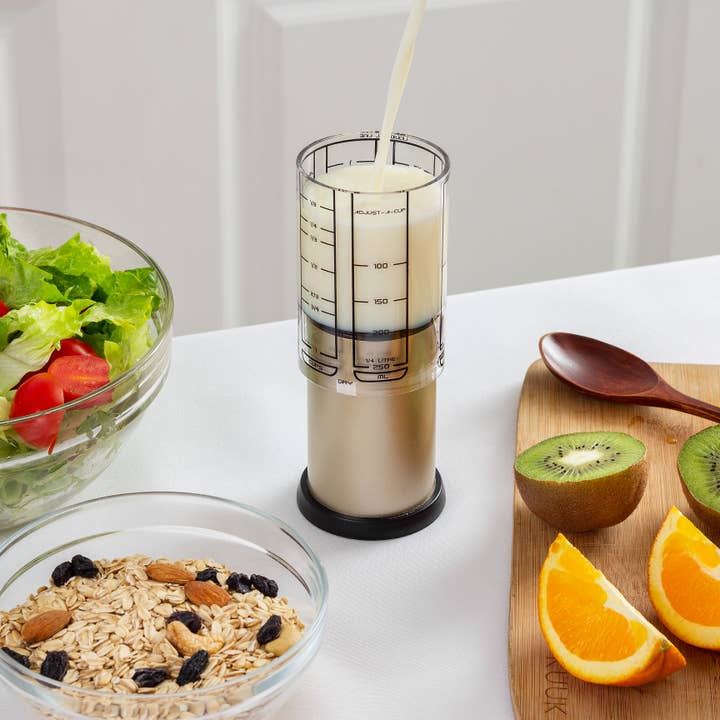 Fox Run Brands - Venta al por mayor Tazas medidoras - Mini vaso Adj-A-A KitchenArt Pro, satinado, 4 x 1,38 x 6,75 pulgadas2