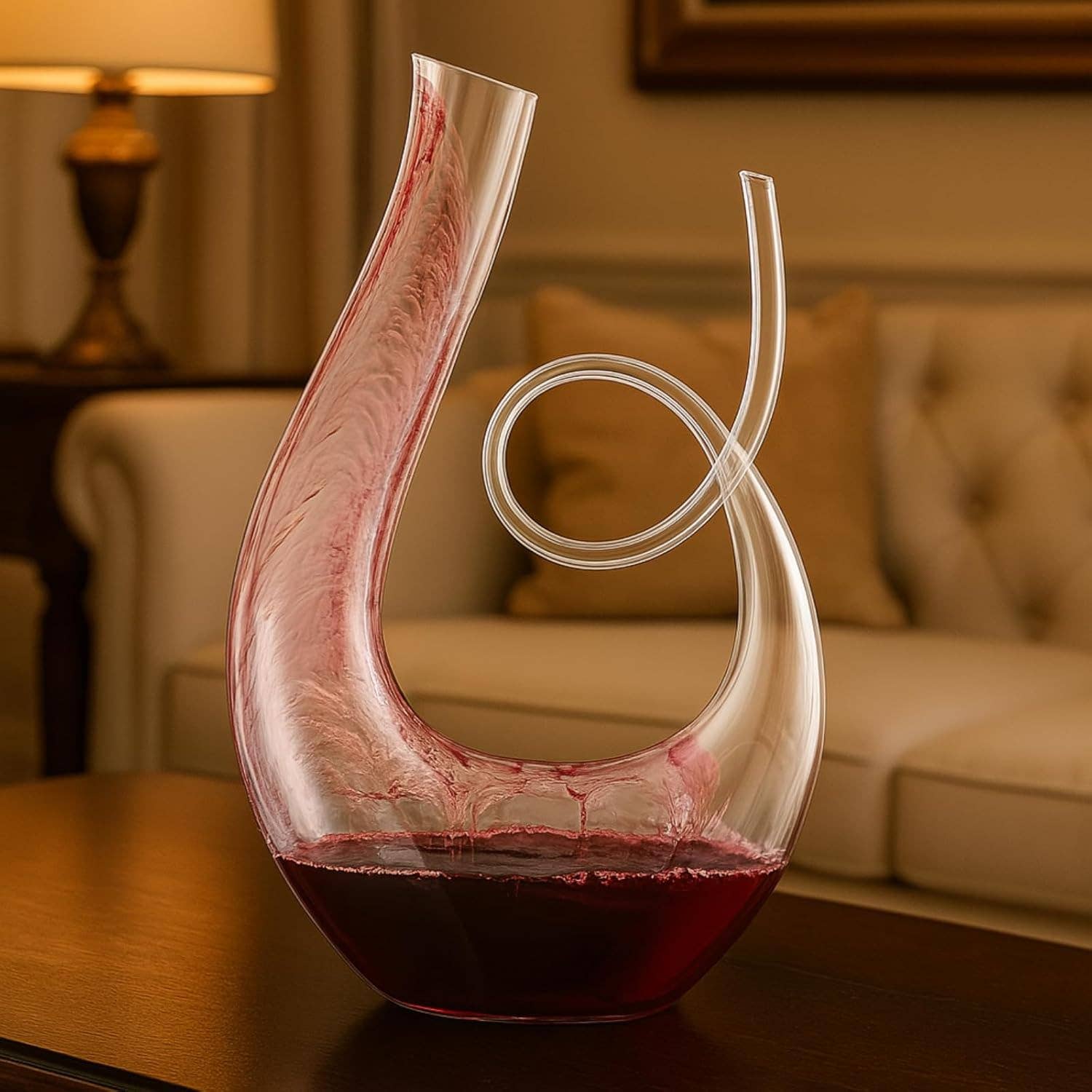 The Wine Savant /  Khen Glassware - Wholesale Karaf - Swirl wijndecanteerkaraf van handgeblazen kristalglas5