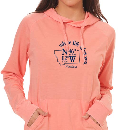 Sweat à capuche unisexe à manches longues Montana Coordinate pour la vente par The Buffalo Works