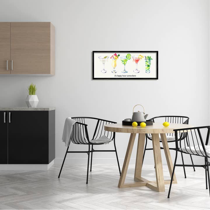 Stupell Industries - Wholesale Wall Sign - Happy Hour Somewhere Cocktails Framed Giclee8