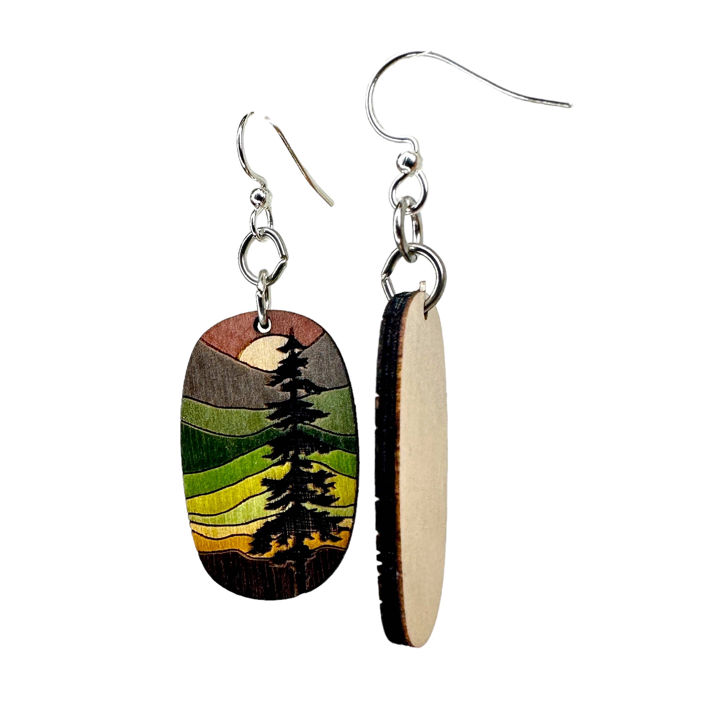 Green Tree Jewelry - Wholesale Dangle Earrings - Lone Pine Blossoms #2145