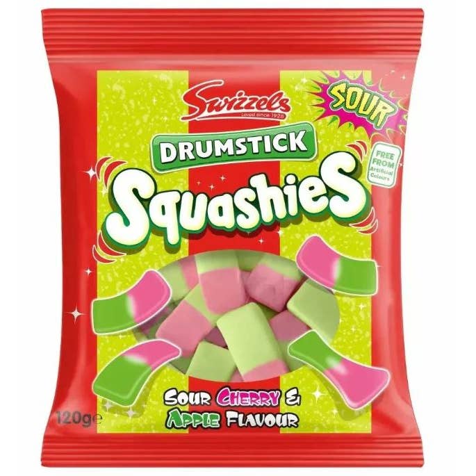 Grandpa Joe's Candy Shop - Wholesale Gummy - Limited Import - Squashies Sour Cherry & Apple, 12ct