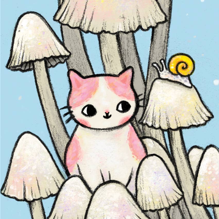 PONY PEOPLE - Wholesale Bookmark - Mushroom Cat XL Bookmark2