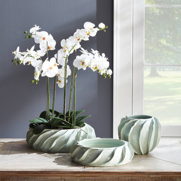 Napa Home & Garden - Wholesale Artificial Flowers - Phalaenopsis Orchid Bowl Drop-In 31.5"