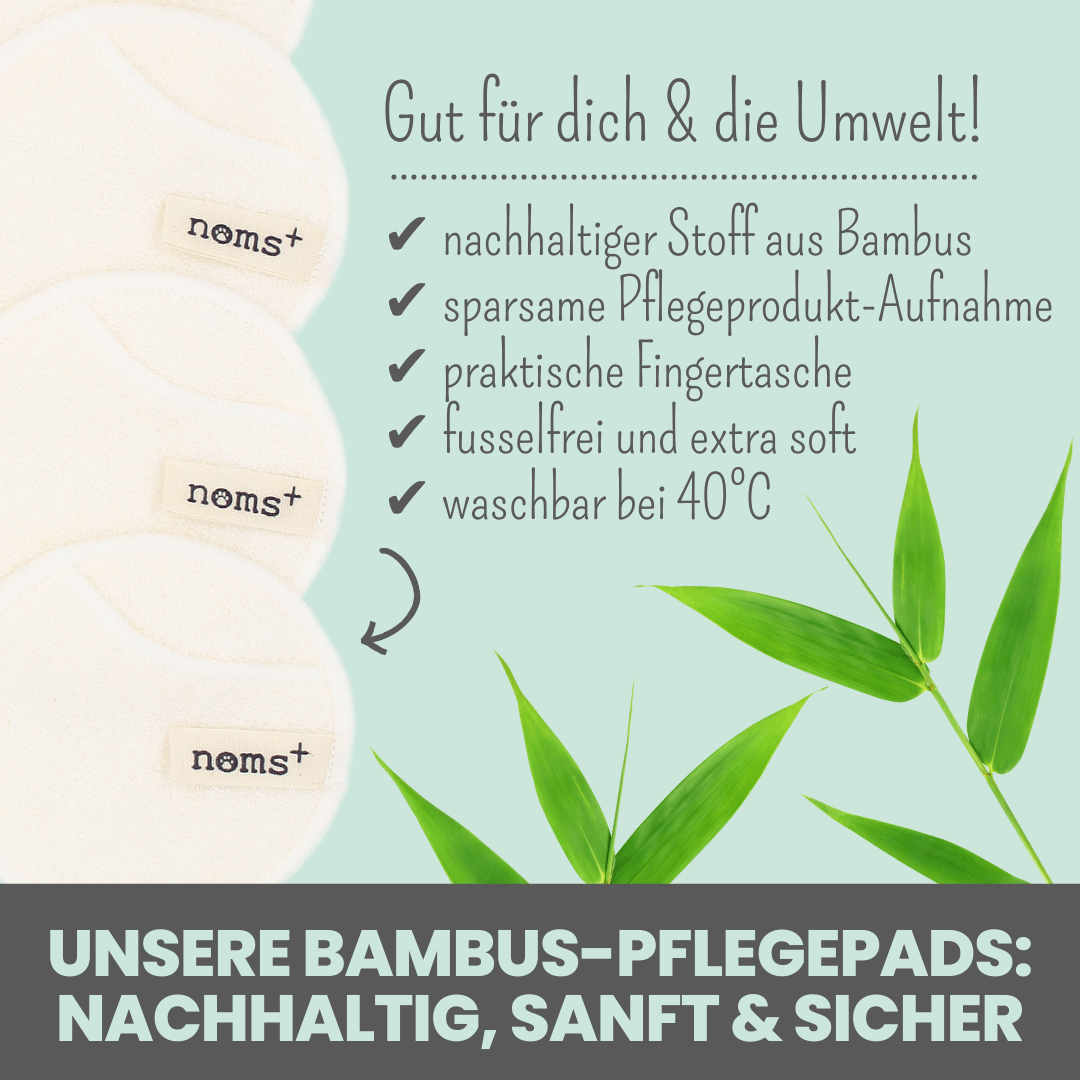 Noms+ – Produtos de higiene - Cão por atacado – Discos de cuidado laváveis de bambu (4 peças)2