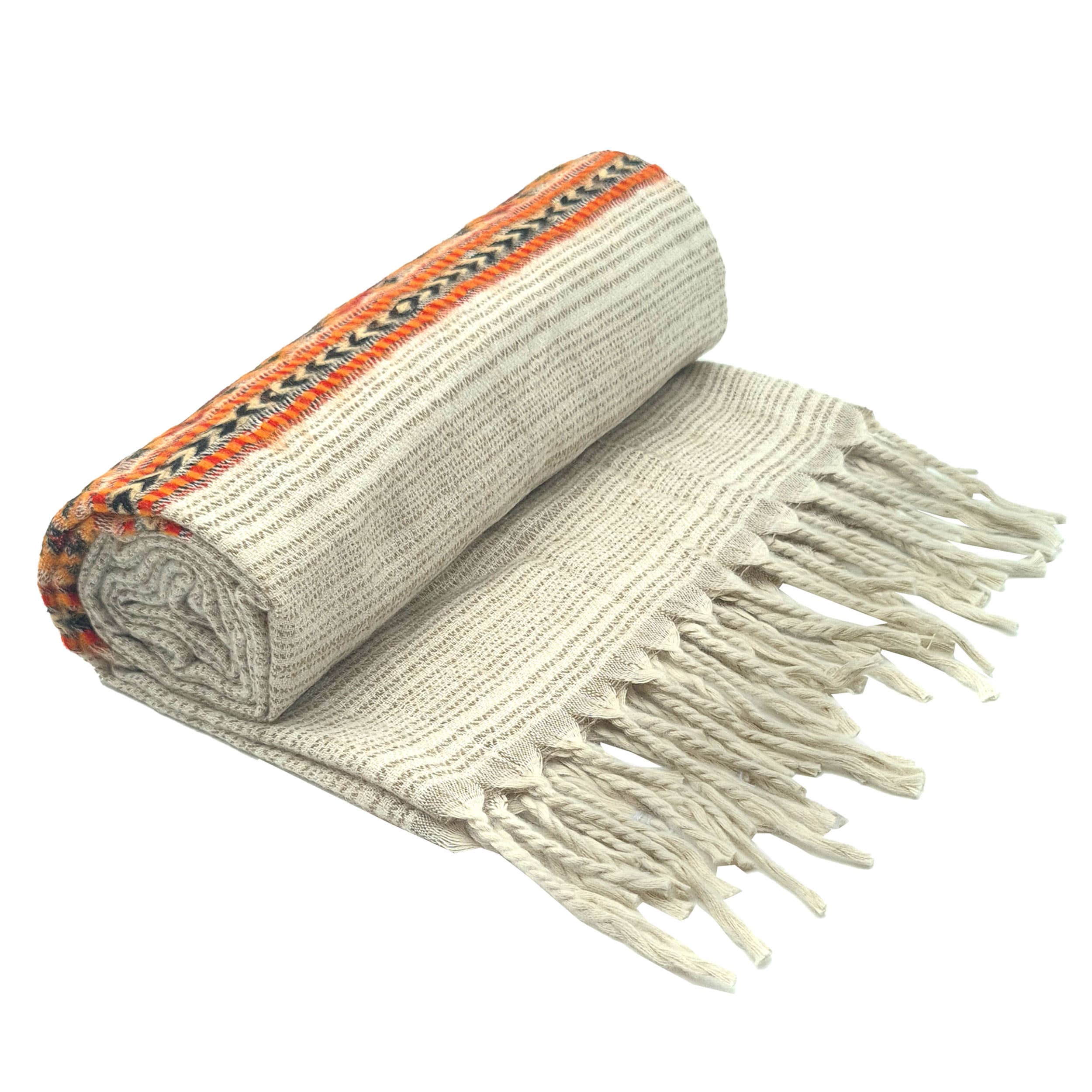 La Mano Boho - Wholesale Head Scarf - Women's - ETHNIC XXL SHAWL SCARF 200 X 95CM SOFT AND WARM FG45113