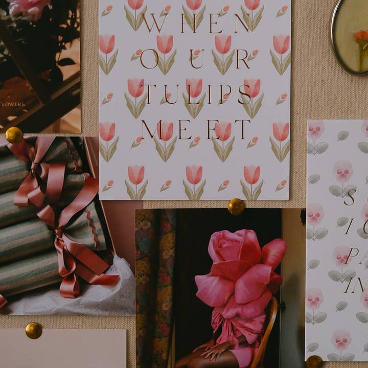 Flower Heads - Wholesale Everyday Greeting Card - When Our Tulips Meet | Love | Anniversary | Greeting Card3