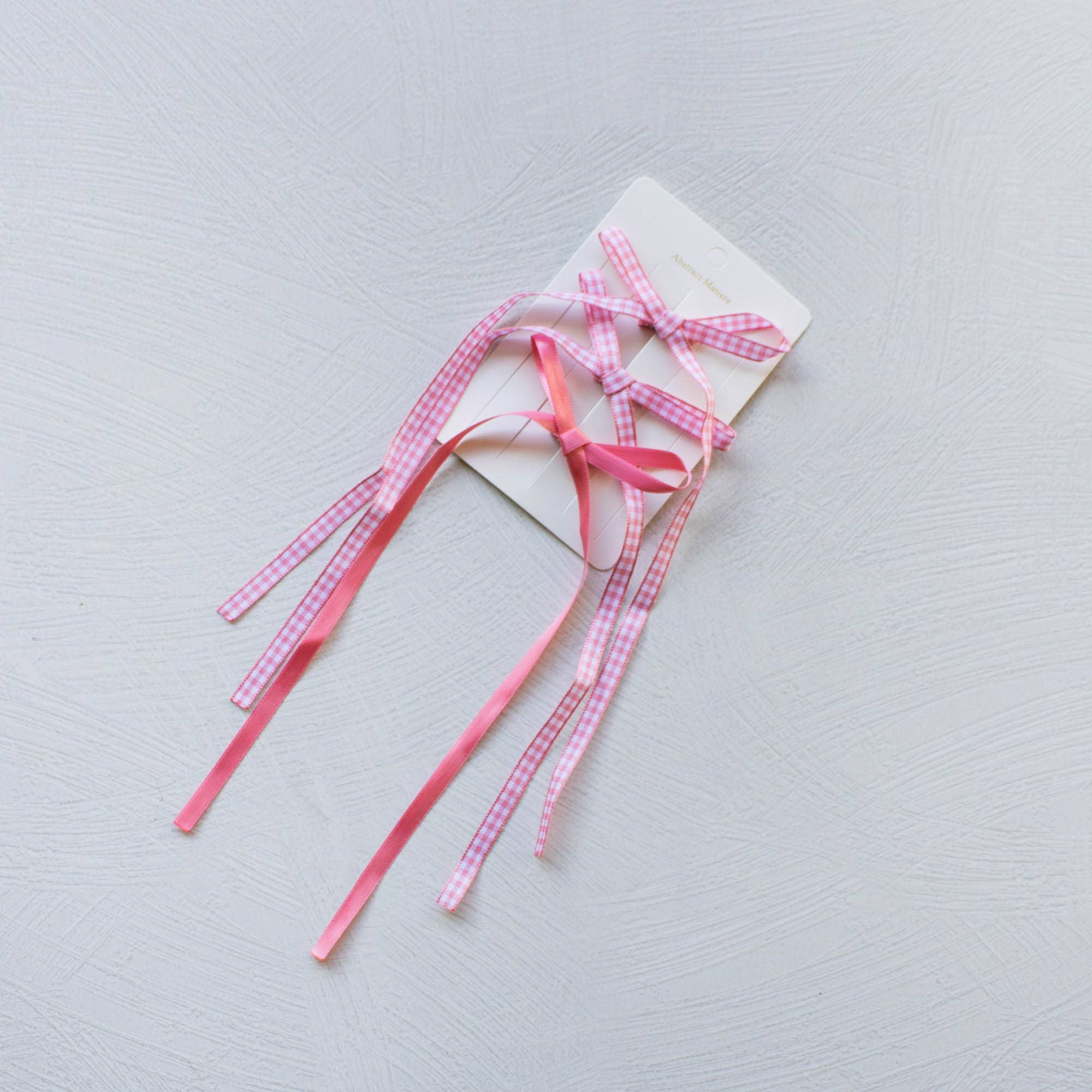 Tiepology - Wholesale Hair pin - Long Mini Check Pattern Bow Hair Pin Set16