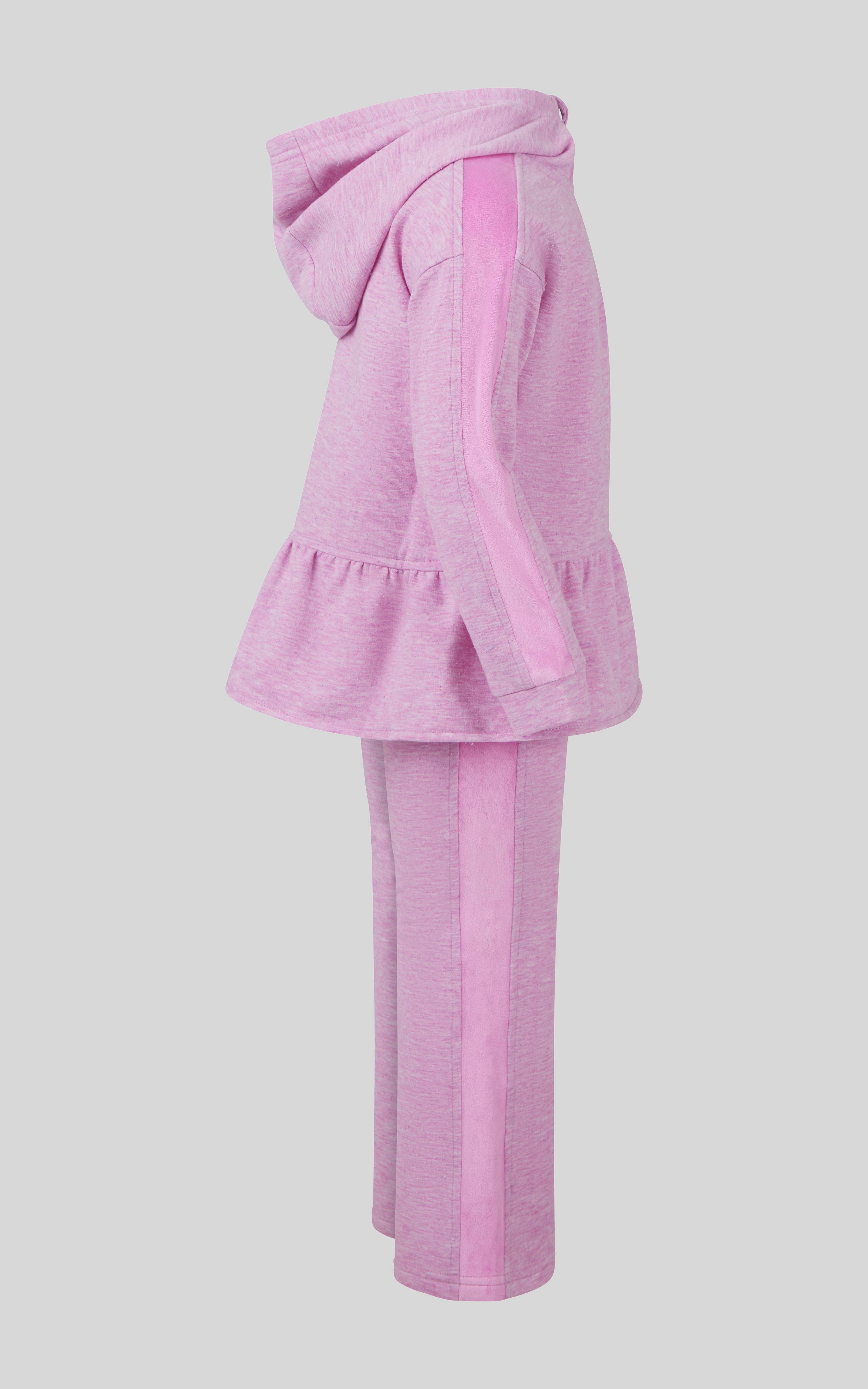 90 Degree by Reflex & Yogalicious - Wholesale Top & Pant Set - Kids - Little Girls Confetti Half Zip and Flare 2 PC Set1