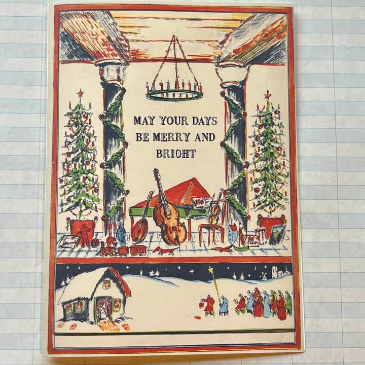 Parcel - Wholesale Christmas Card - A Merry Little Scene Holiday Greeting Card