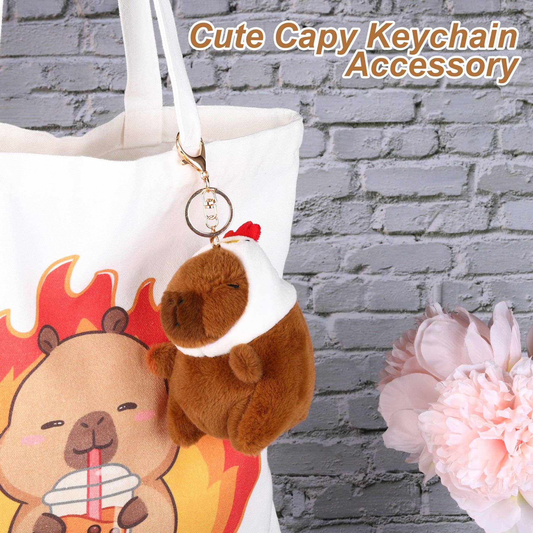 CapyFun - Wholesale Keychain - Unisex - Capybara Plush Keychain1
