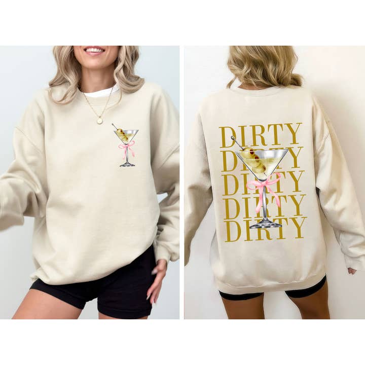 Refinery Number One LLC - Wholesale Graphic Sweatshirt - Women's - Dirty Martini, Olives, Drink, Alcohol, Gin, Vodka Sweatshirt