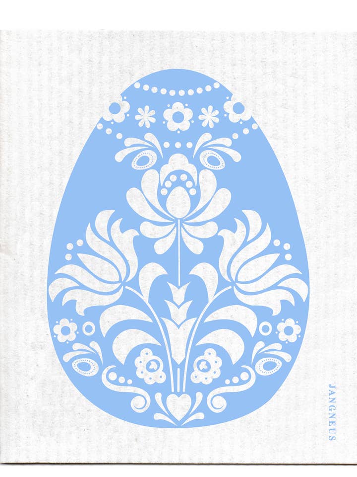 Swedish Dishcloth - Easter Egg - Blue for wholesale by Esthetic Living