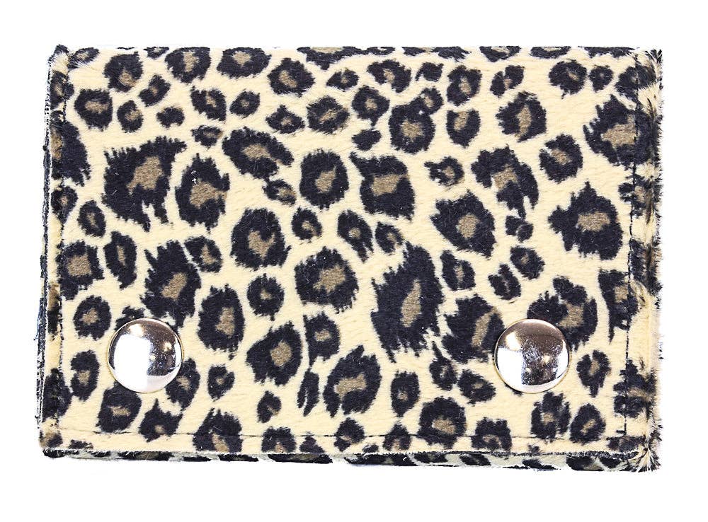 Funk Plus - Wholesale Wallet - Women's - WF-LEO   FUZZY LEOPARD WALLET GEUINE LEATHER INSIDE9