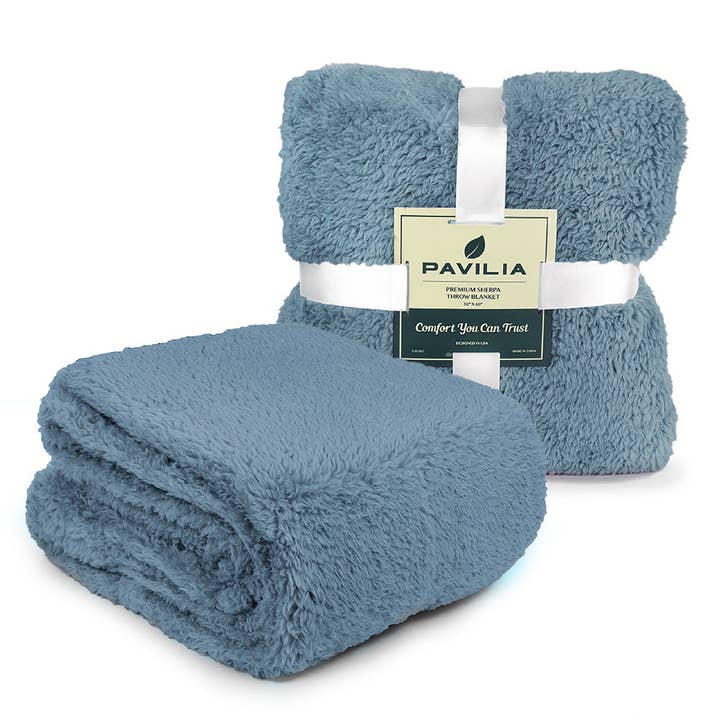 Pavilia - Wholesale Throw Blanket - Plush Shaggy Sherpa Blanket40