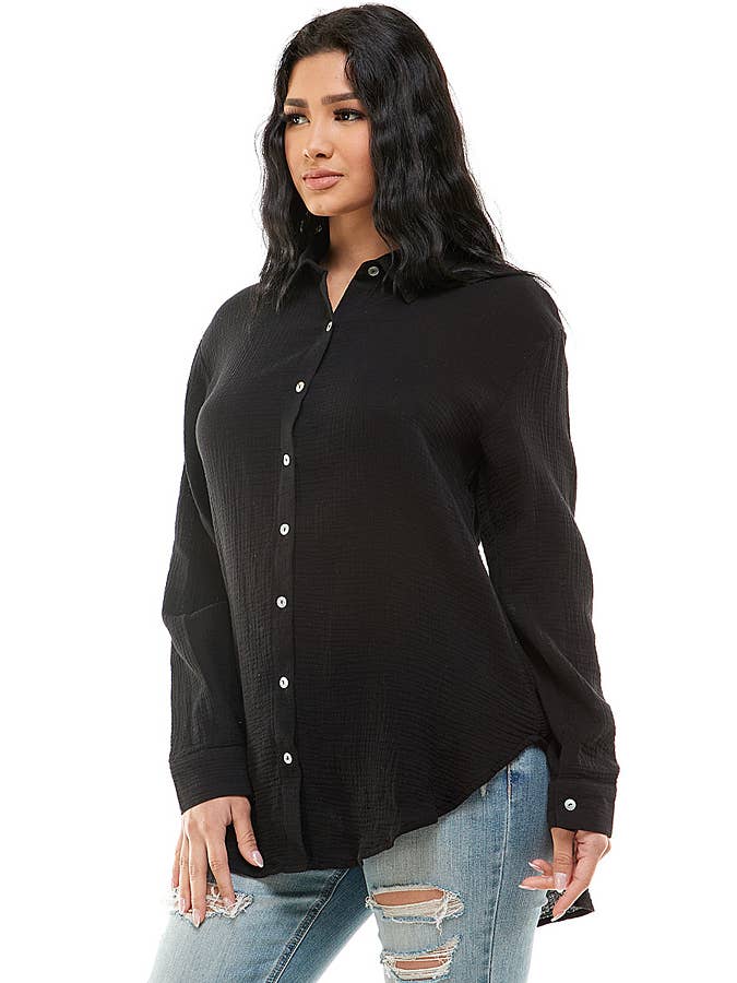 Veracci - Wholesale Buttoned-down shirt – Women's - Double Gauze Weekend Button-Down Shirt25