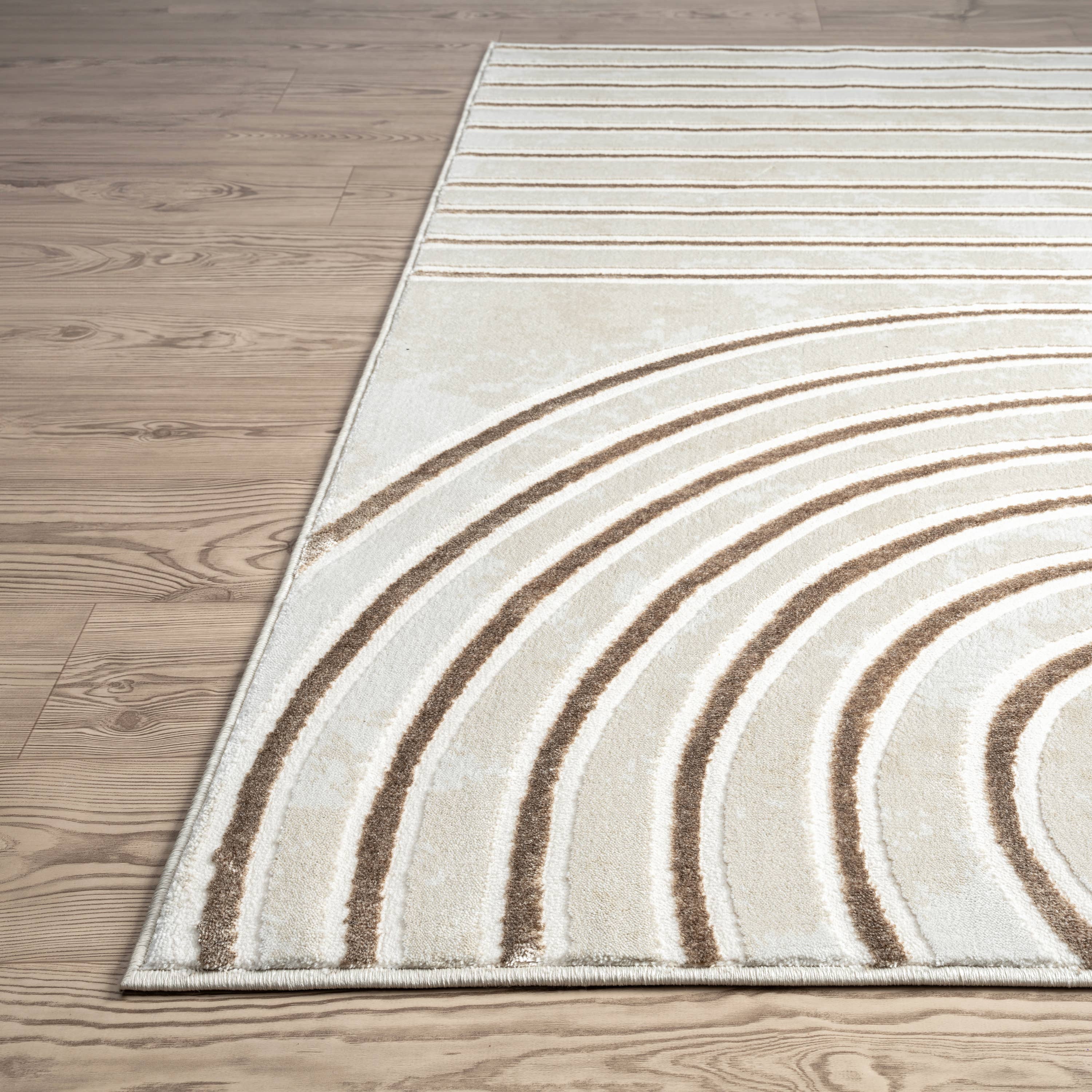 Abani Rugs - Wholesale Area Rug - Abani Glam Mid-Century Beige Cream Arch Area Rug7
