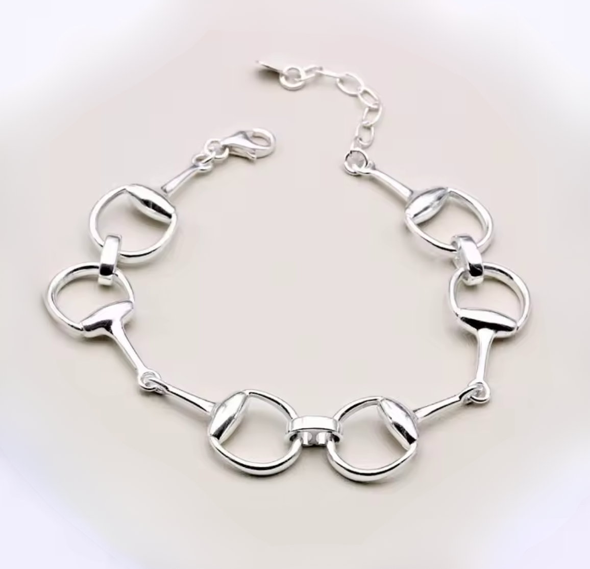HoopLa - Wholesale Link & Chain Bracelet - Snaffle Bit Line Bracelet 14K gold or silver3
