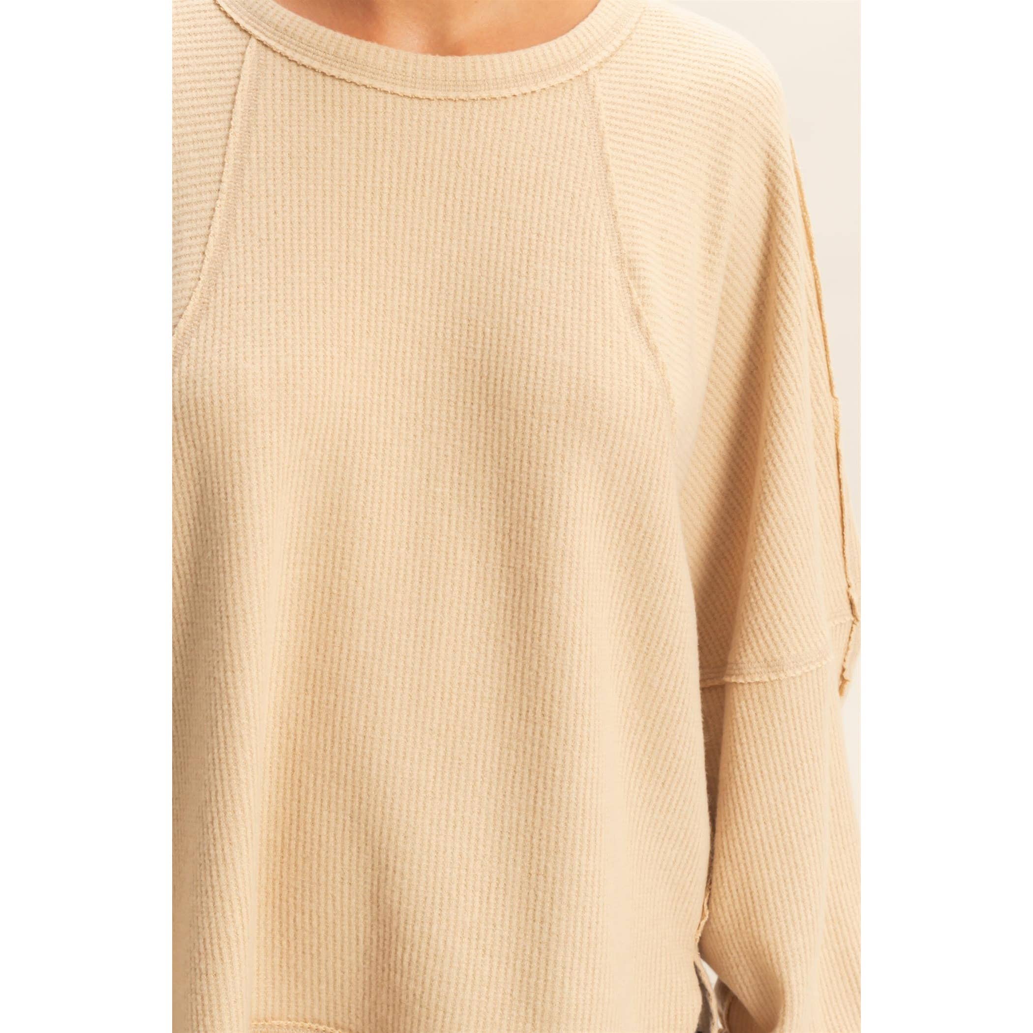 HYFVE - Vente Haut en maille – femme - Haut décontracté à manches longues en maille gaufrée brossée27