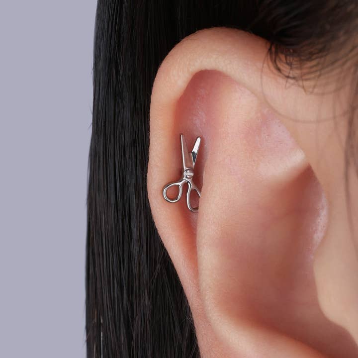 oumo jewelry - Wholesale Stud/Post Earrings - Titanium Scissor Stud ✂️6