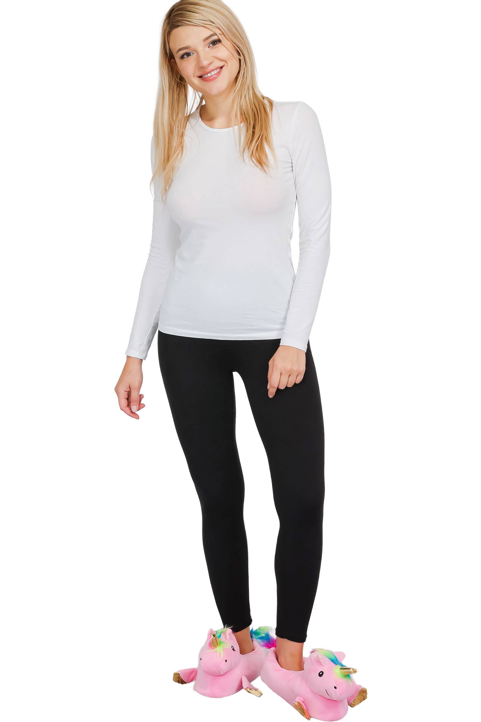 Cap Zone - Wholesale Slippers - Women's - Unicorn Plush Indoor Lounge Sock Slippers12