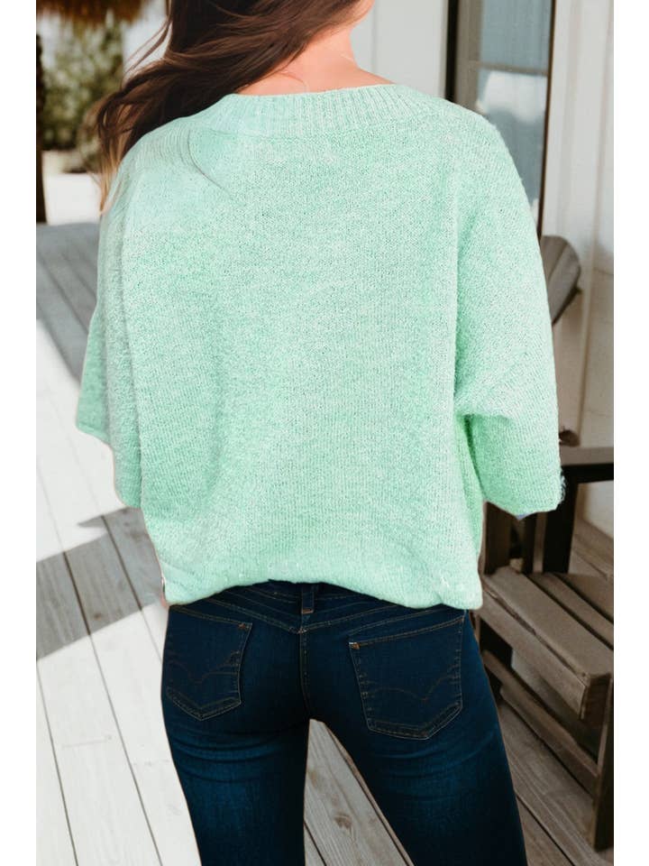 66DISCO - Vente Cardigan – femme - Cardigan en maille à manches 3/4 avec boutons (S-XL)4