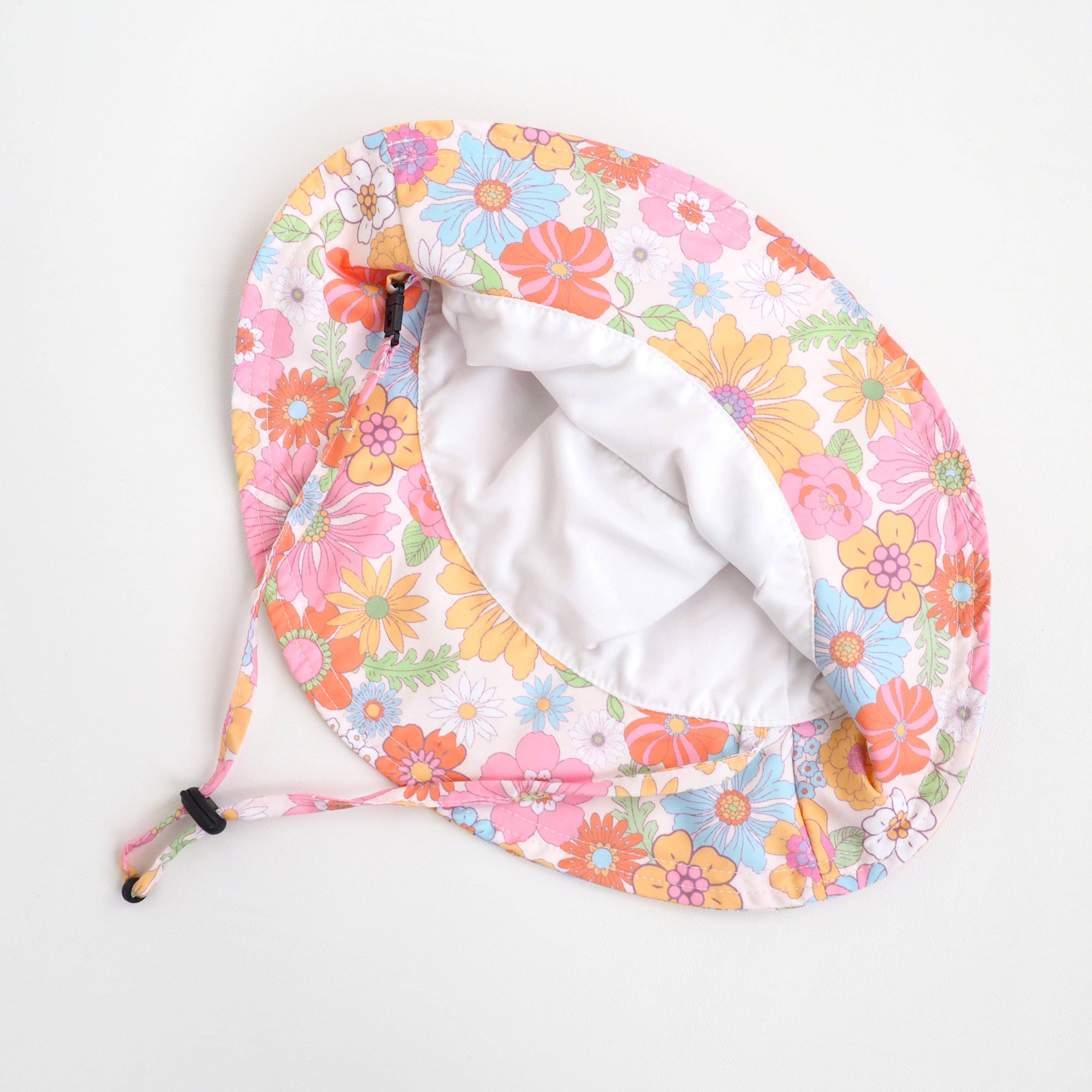 Honey Lemonade- Minky Baby Blankets and Gifts - Wholesale Sun Hat - Kids - Baby & Kids Sun Hat - Retro Floral3