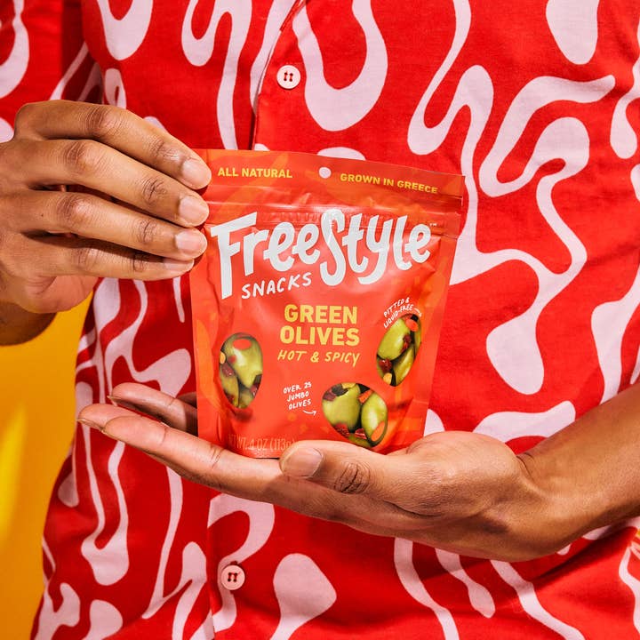 Freestyle Snacks - Wholesale Olives - Green Olives - Hot & Spicy (6 pack)