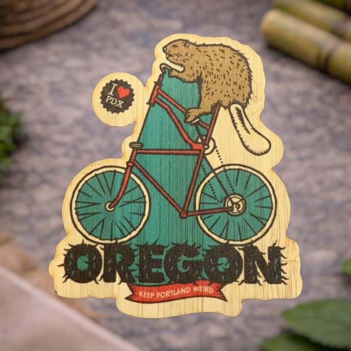 Jeg elsker Oregon for engroshandel hos Bamboo Wood Stickers