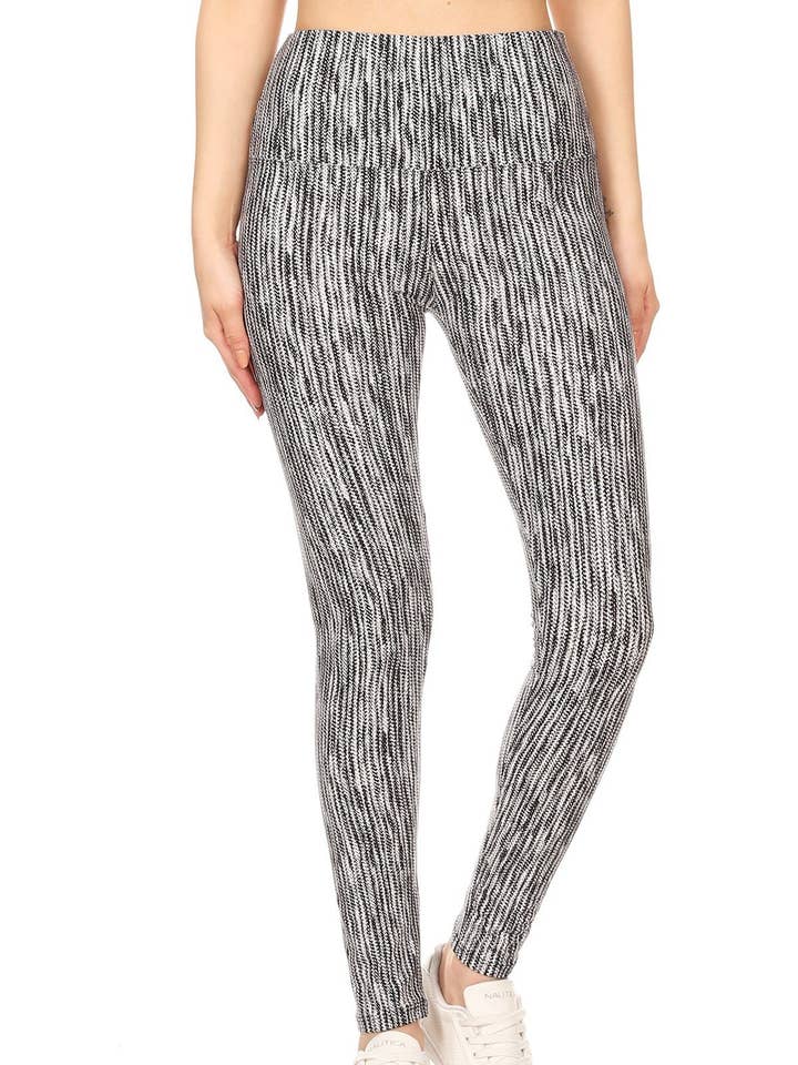 Sueded High Waist Carol's Cable Legging for wholesale by Flirty & Femme