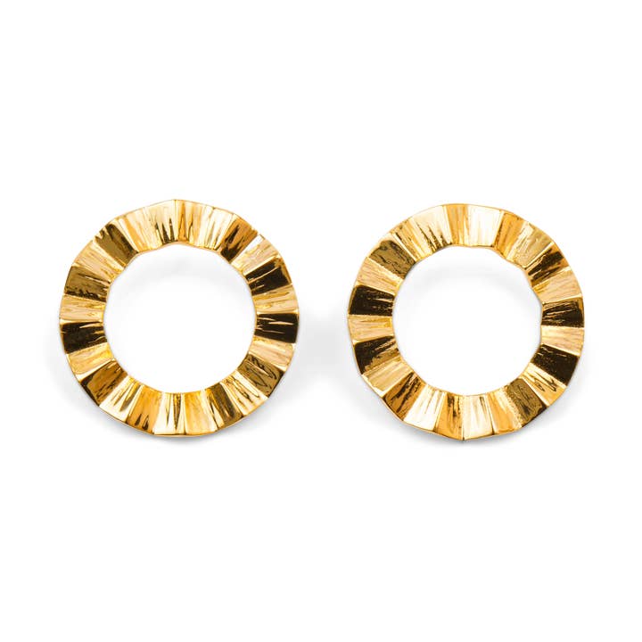 Facet Modern Circle Earrings for wholesale by Love Lori Michelle Jewelry