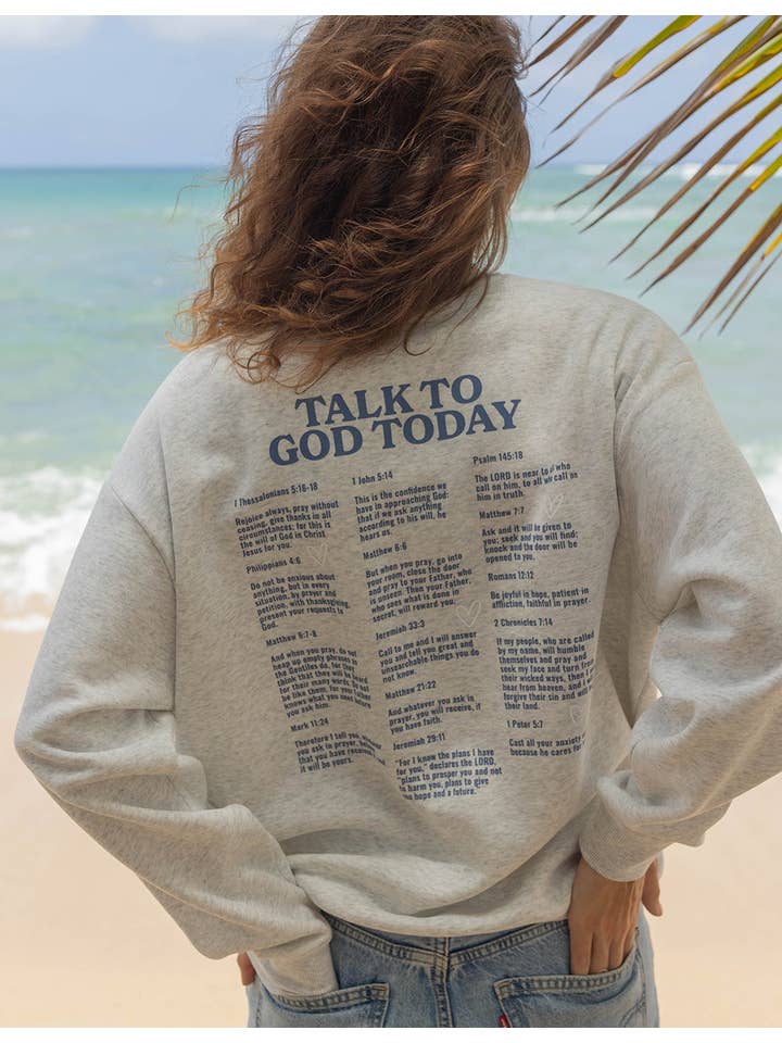 Elevated Faith - Wholesale Graphic Sweatshirt - Women's - Talk to God Unisex Crewneck6