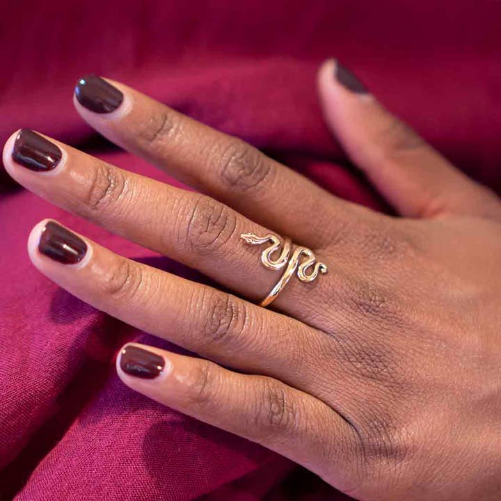 Nina Designs - Wholesale Cocktail/Statement Ring - Sterling Silver or Bronze Adjustable Snake Ring4