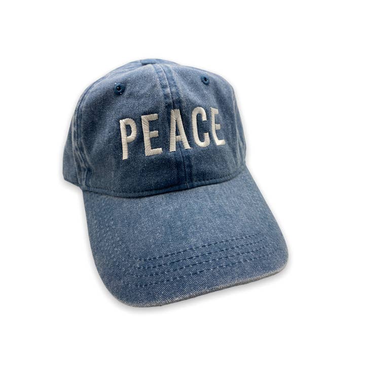 Peace Baseball Hat - Denim (4-pack) för wholesale av Never Lose Hope Designs