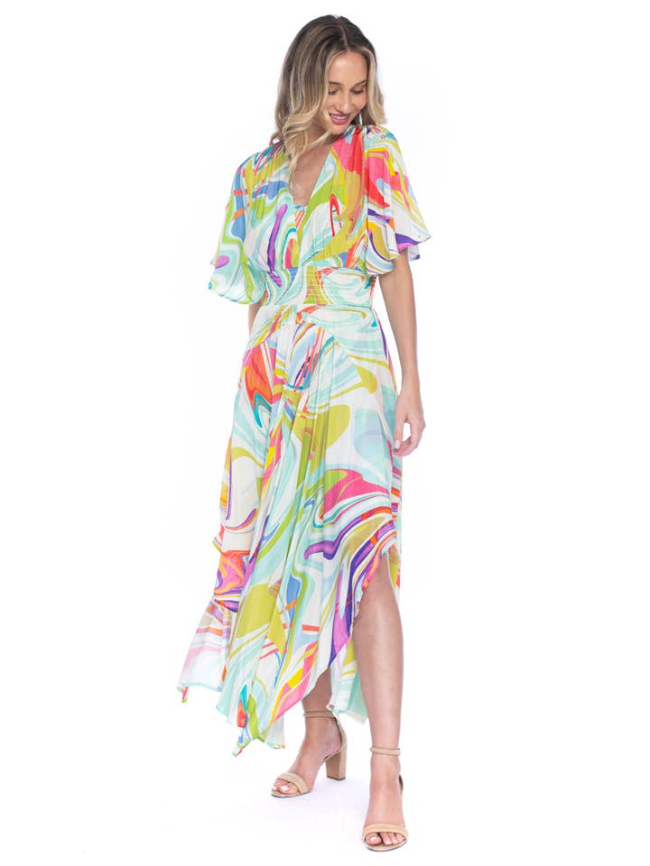 Abito lungo Daphne per la vendita all'ingrosso da parte di Tolani