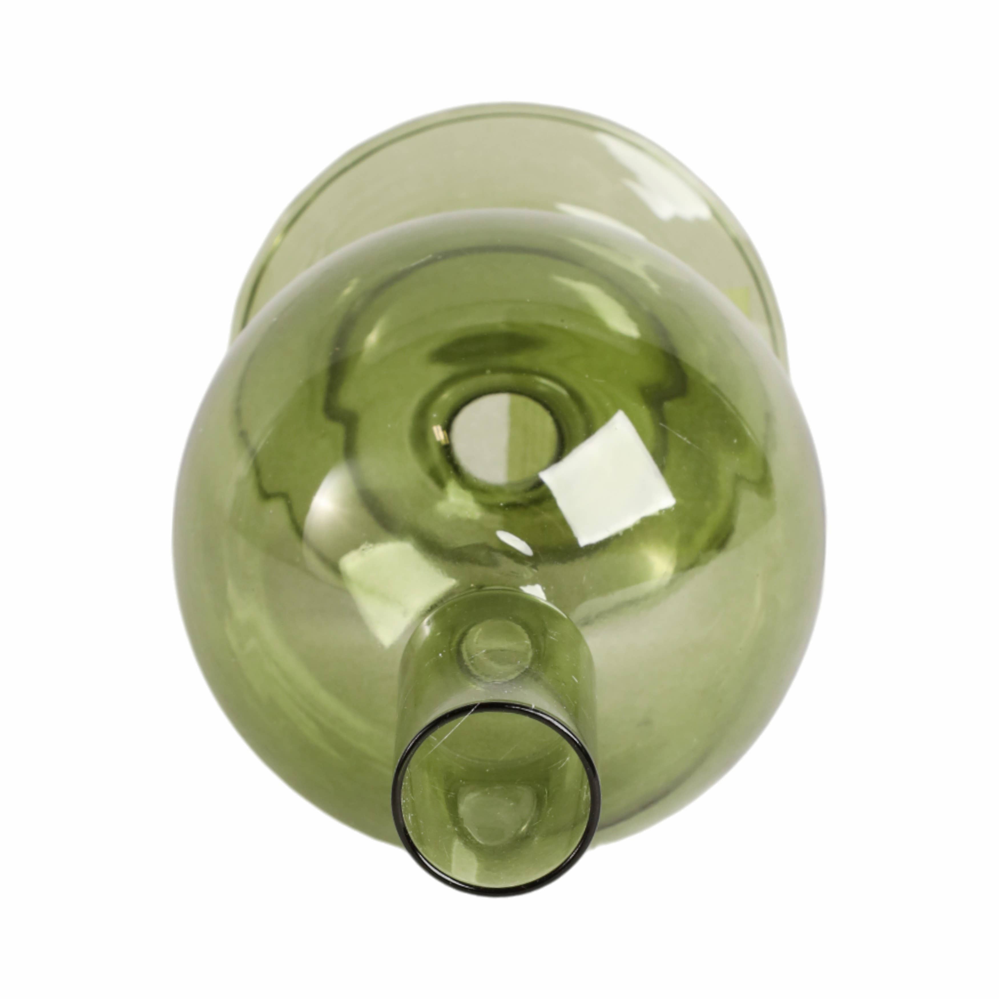 Sagebrook Home - Wholesale Candle Holder - Taper Candle Holder - Olive Glass Bubble, 7 in.8