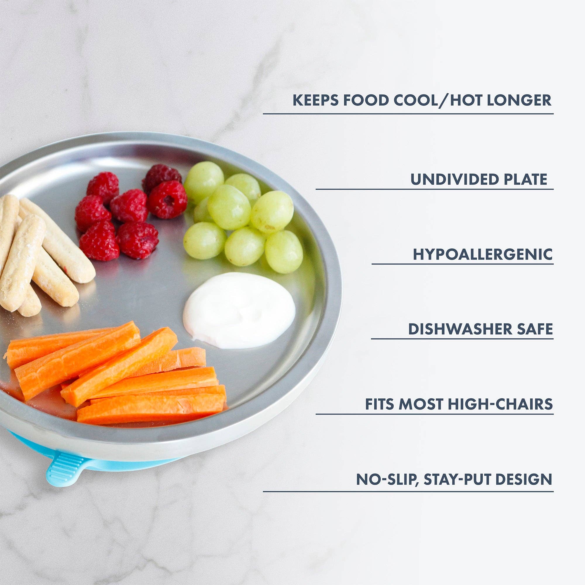 Avanchy – Großhandel Beikost-Set – Baby – Baby Rundteller Offen | Edelstahl & Silikon10